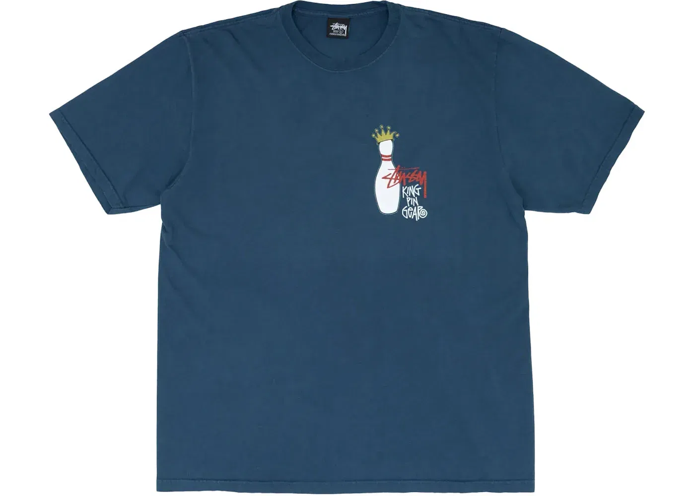 Stussy Pigment Dyed Kingpin T-Shirt Navy