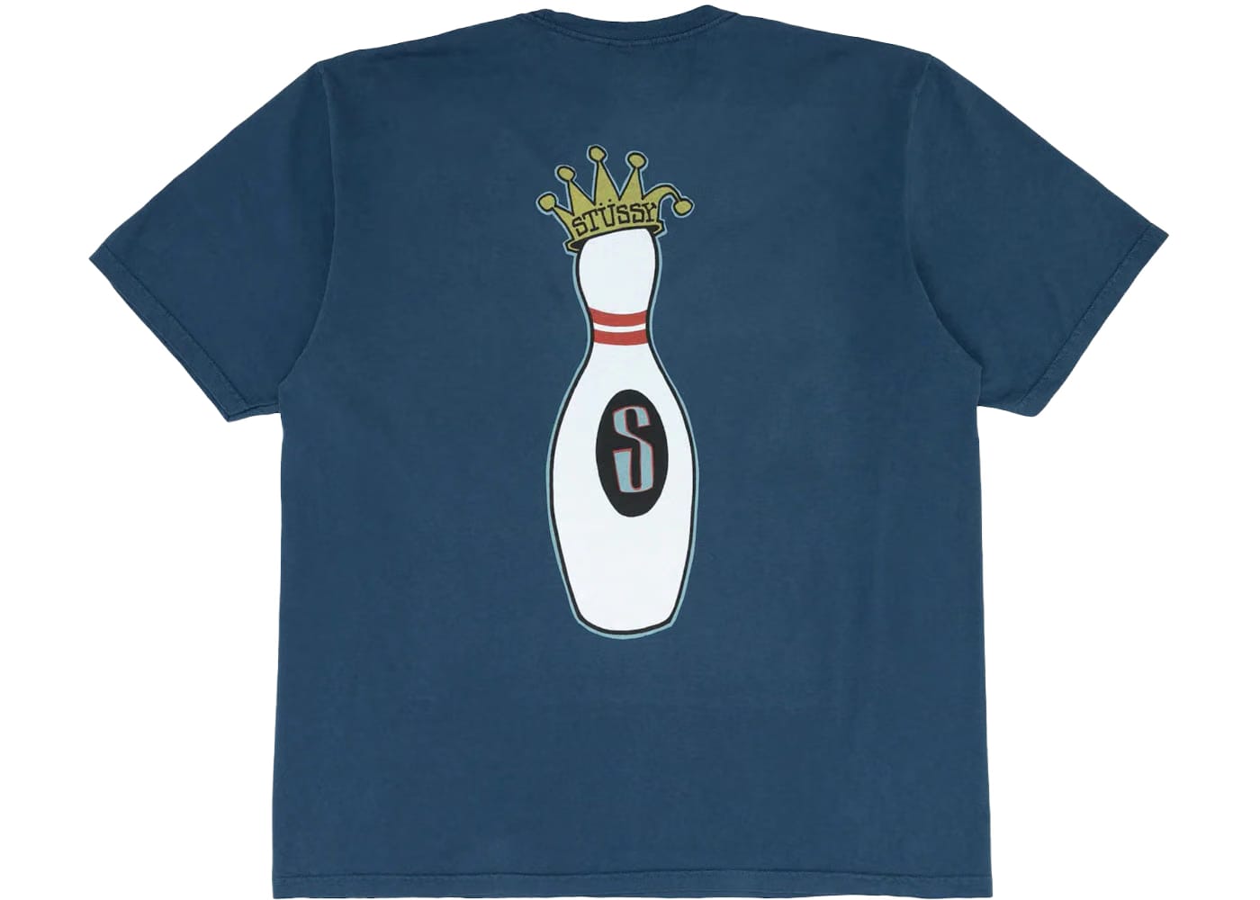 Stussy Pigment Dyed Kingpin T-Shirt Navy