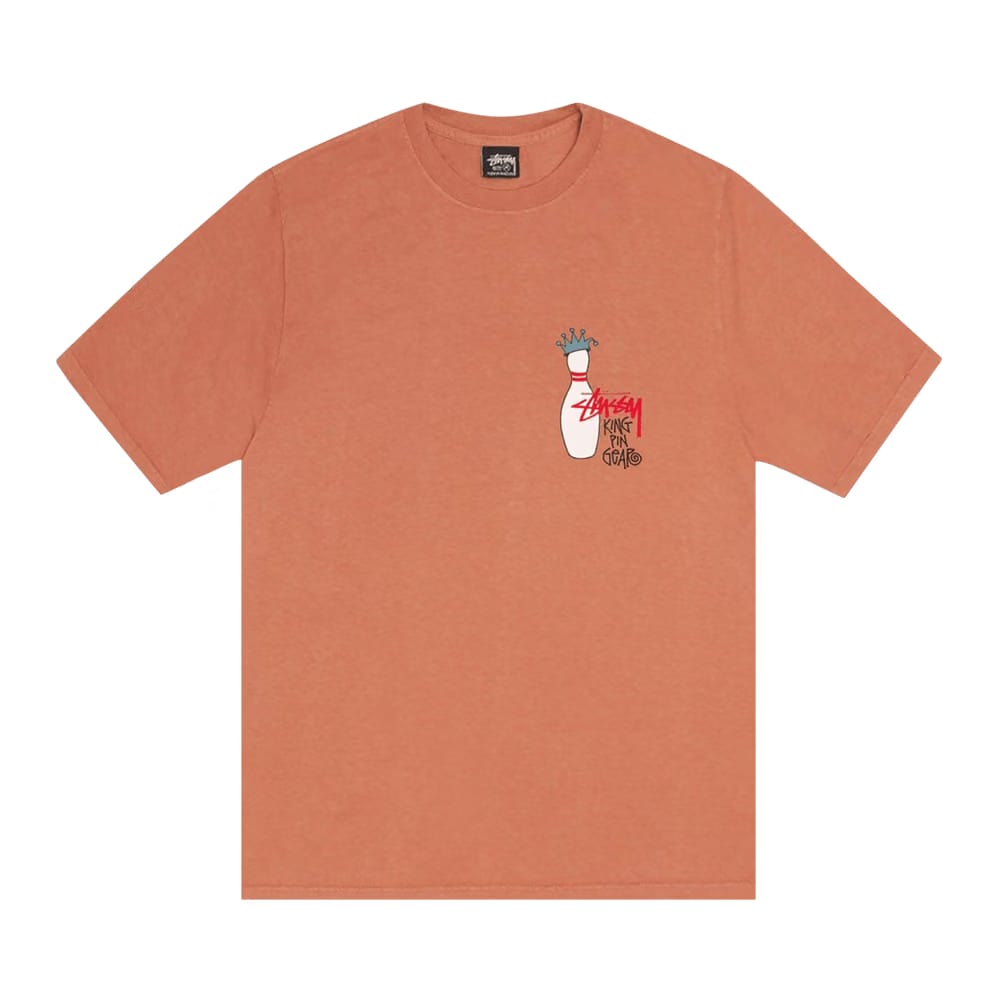 Stussy Pigment Dyed Kingpin T-Shirt Rust