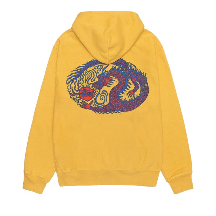 Stussy Pigment Dyed Mosaic Dragon Hoodie Honey