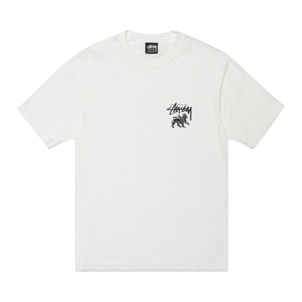Stussy Pigment Dyed Rasta Lion T-Shirt Natural