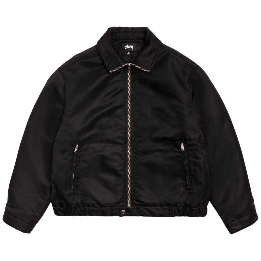 Stussy Pile Lined Zip Jacket Black