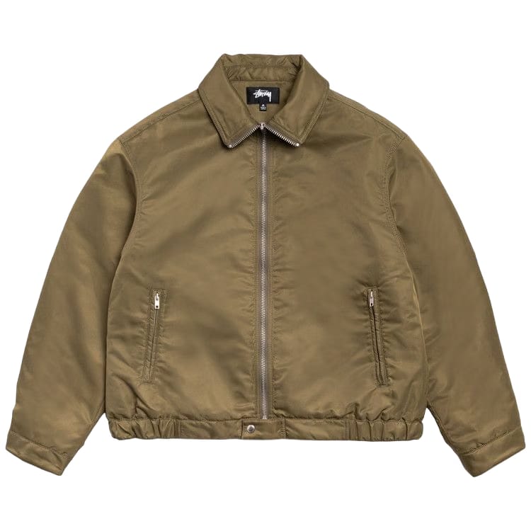 Stussy Pile Lined Zip Jacket Olive