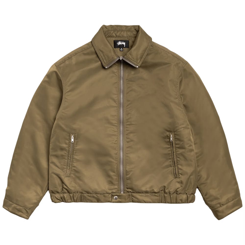 Stussy Pile Lined Zip Jacket Olive