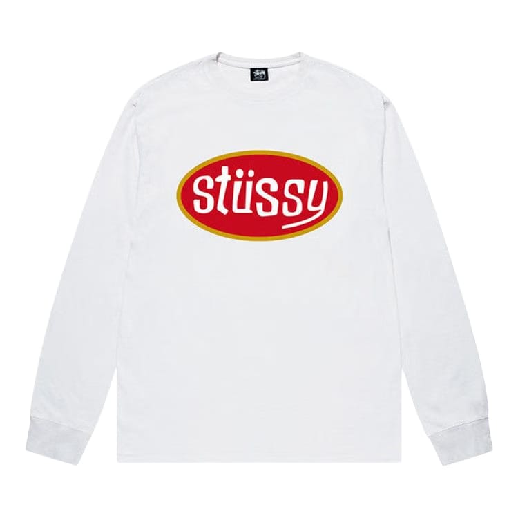 Stussy Pitstop Long-Sleeve T-Shirt White