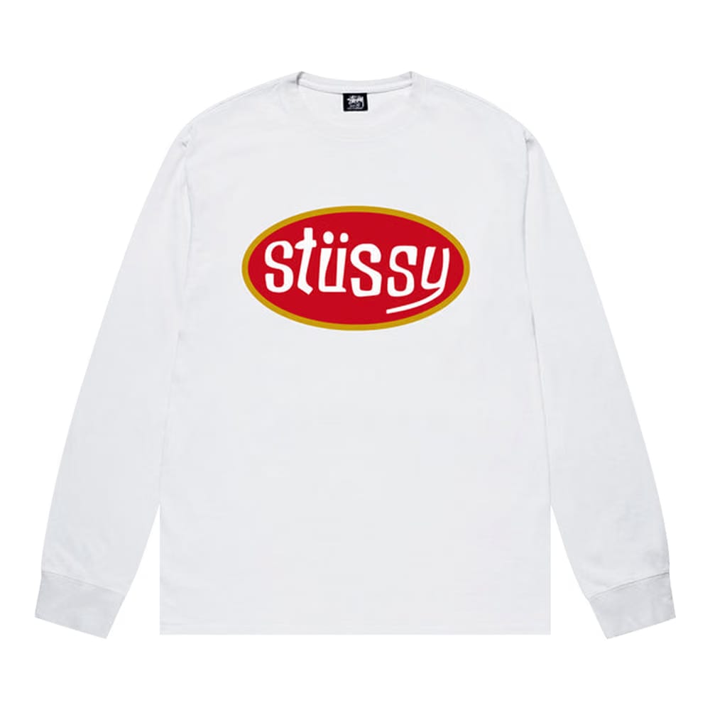 Stussy Pitstop Long-Sleeve T-Shirt White