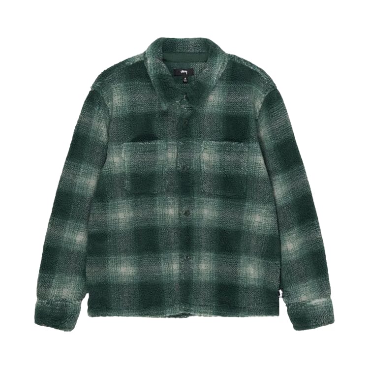 Stussy Plaid Sherpa Shirt Green