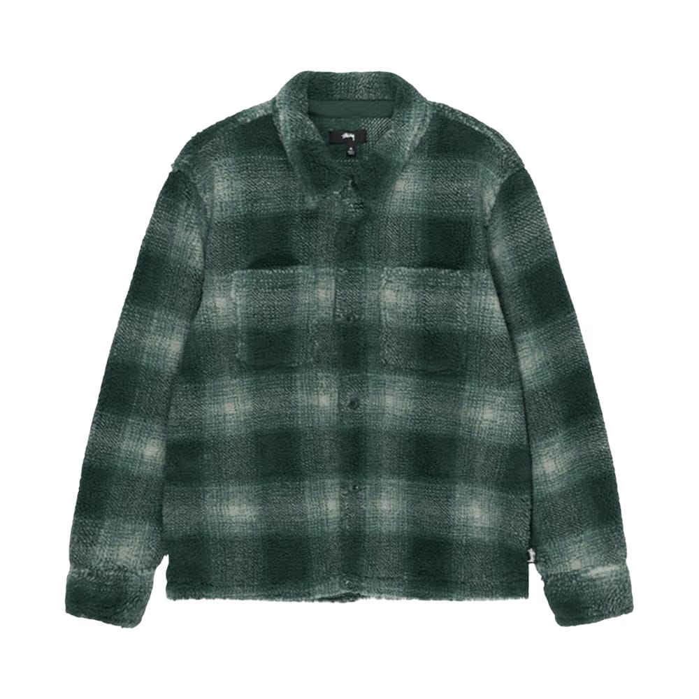 Stussy Plaid Sherpa Shirt Green