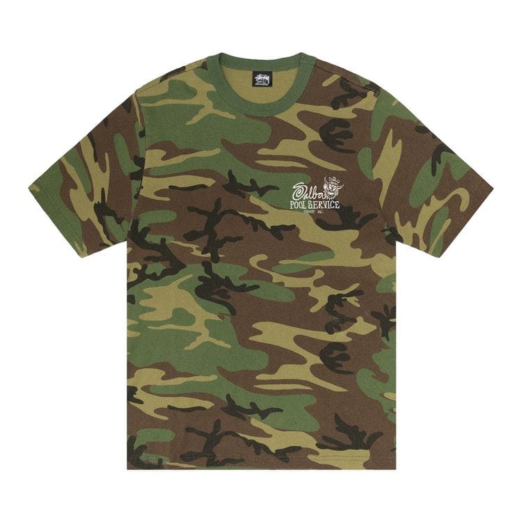 Stussy Pool Service T-Shirt Pigment Dyed Camo