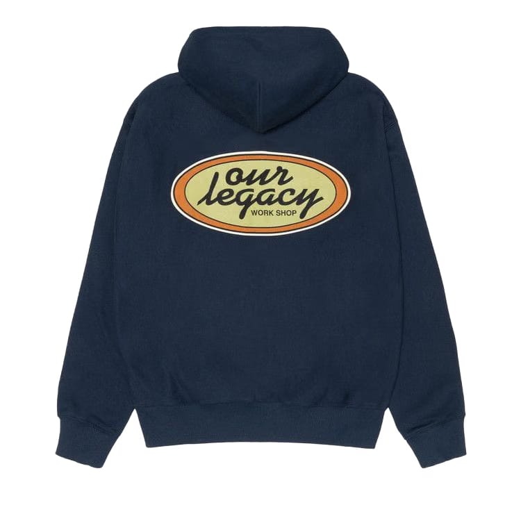 Stussy x Our Legacy Work Shop Oval Zip Hoodie Navy