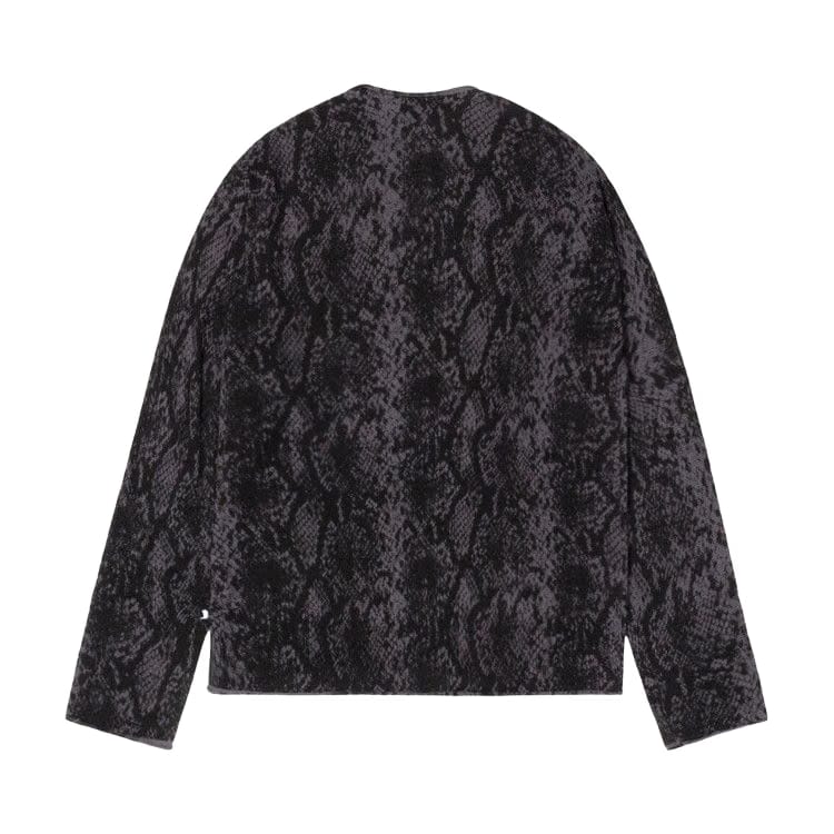 Stussy Python Knit Crew Charcoal