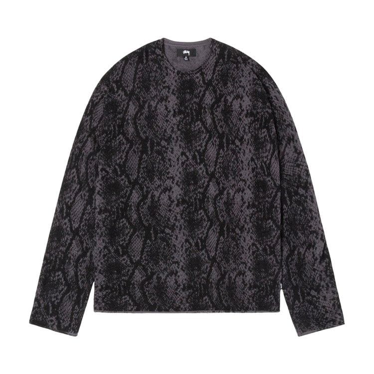 Stussy Python Knit Crew Charcoal