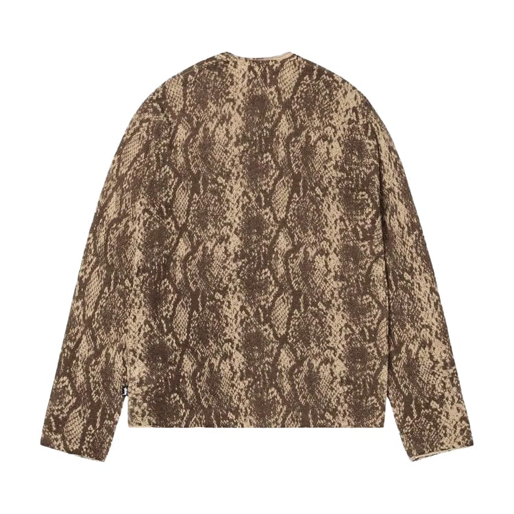 Stussy Python Knit Crew Khaki