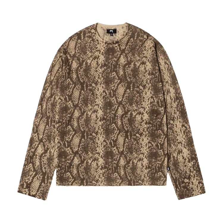 Stussy Python Knit Crew Khaki