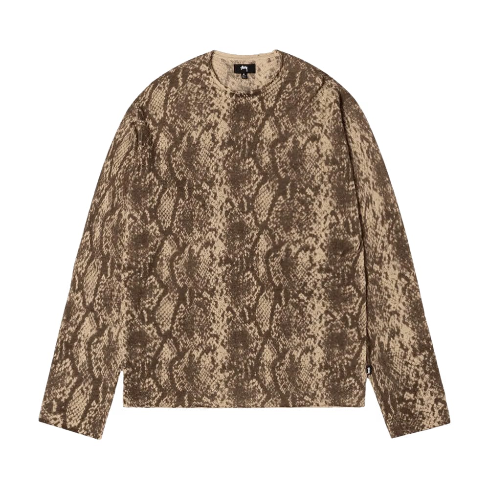 Stussy Python Knit Crew Khaki