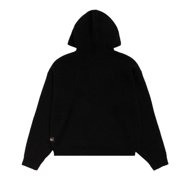 Stussy Quarter Zip Knit Hoodie Black