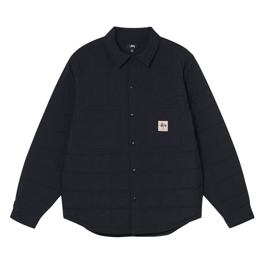 Stussy Quilted Fatigue Shirt Black
