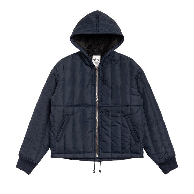 Stussy Quilted Nylon Work Jacket Navy