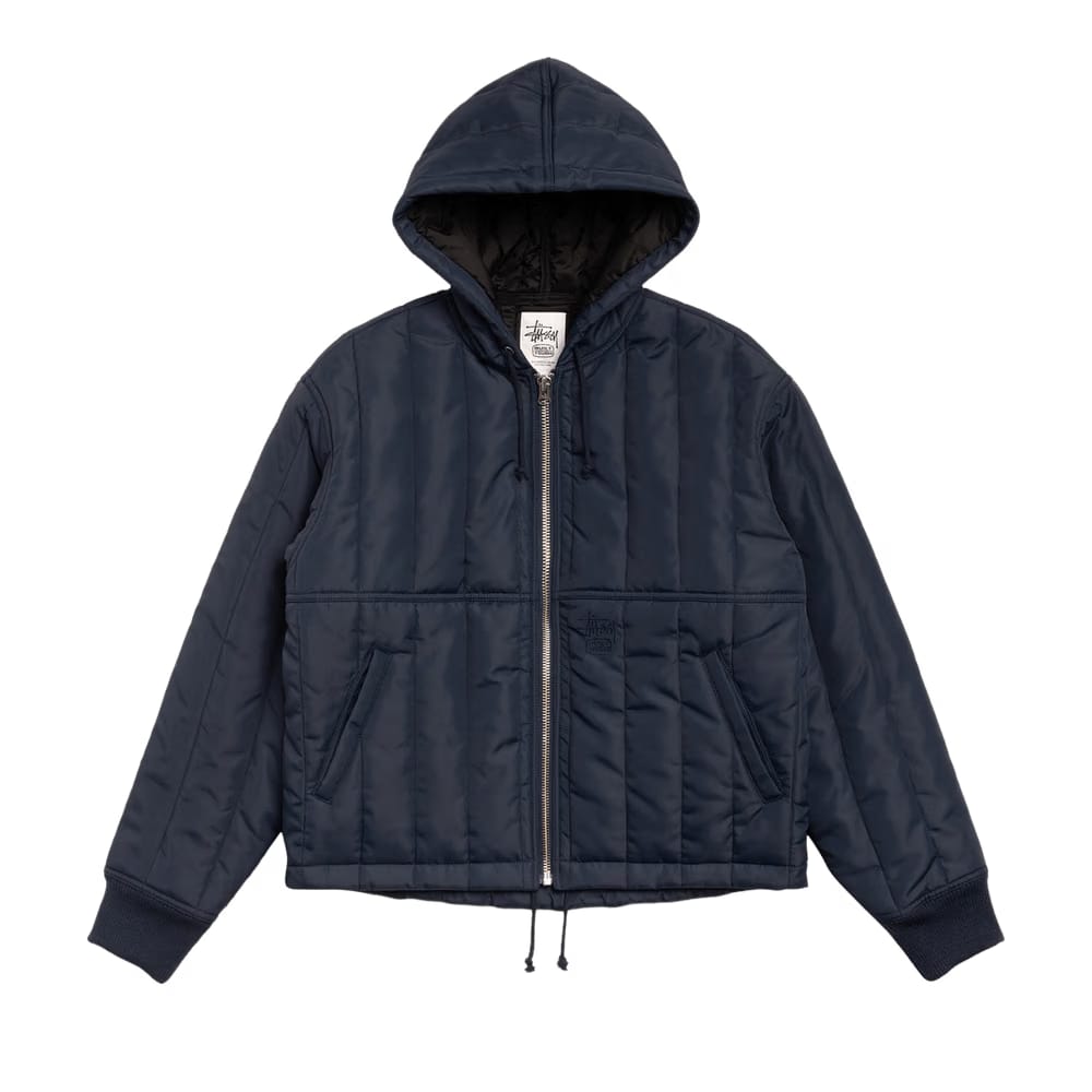 Stussy Quilted Nylon Work Jacket Navy