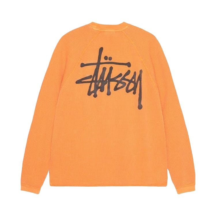 Stussy Raglan Thermal Long-Sleeve Crew Orange