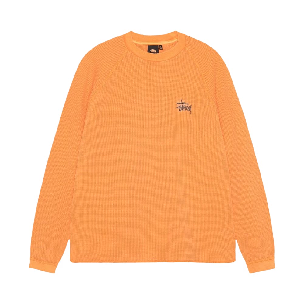 Stussy Raglan Thermal Long-Sleeve Crew Orange