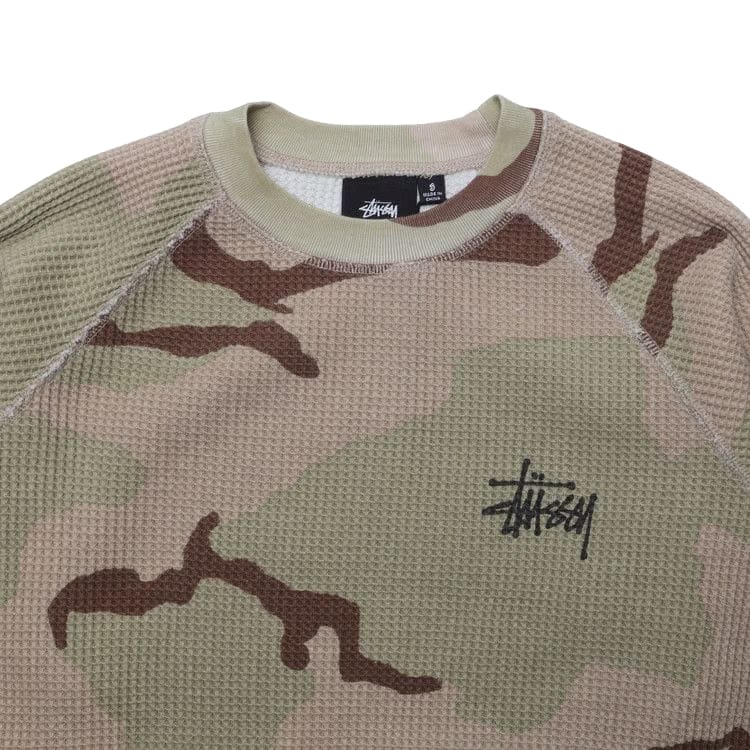 Stussy Raglan Thermal Long-Sleeve Crew Sand