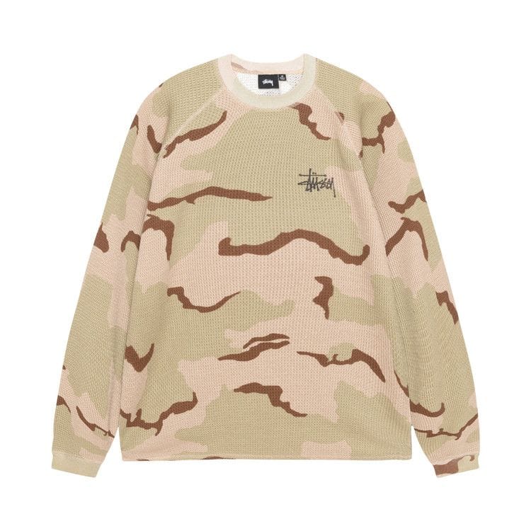 Stussy Raglan Thermal Long-Sleeve Crew Sand