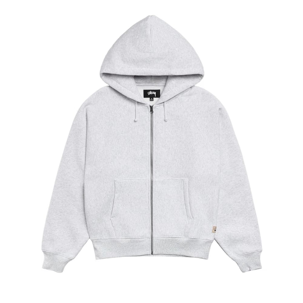 Stussy Raglan Zip Hoodie Ash Heather