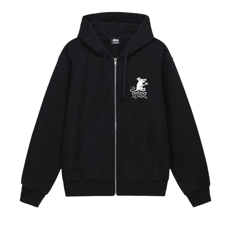 Stussy Rat Zip Hoodie Black