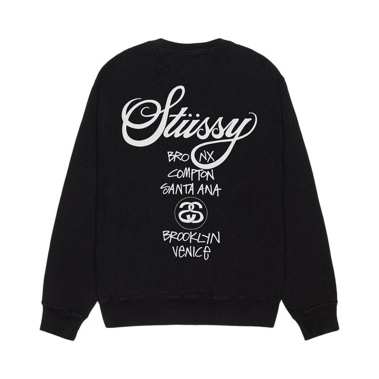 Stussy World Tour Crew Black