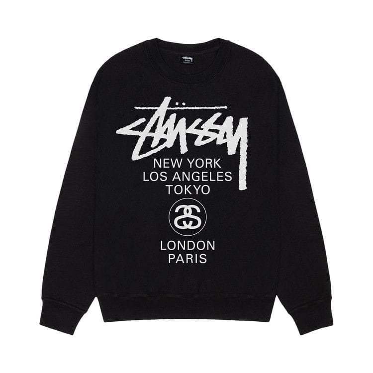 Stussy World Tour Crew Black