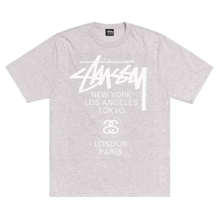 Stussy World Tour T-Shirt Ash Heather