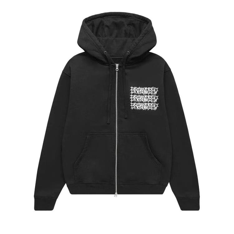 Brain Dead Jiblets Zip Up Hoodie Black