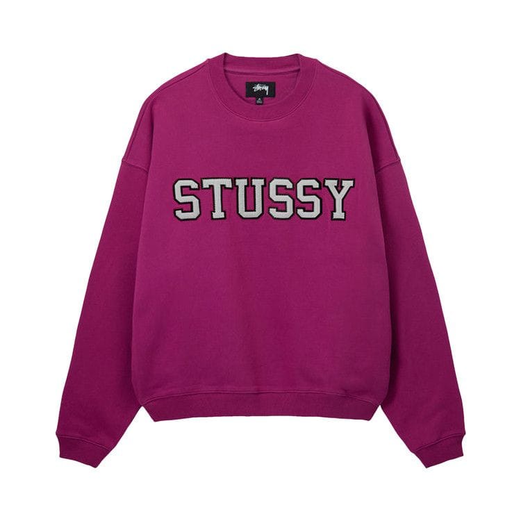 Stussy Relaxed Oversized Crew Magenta