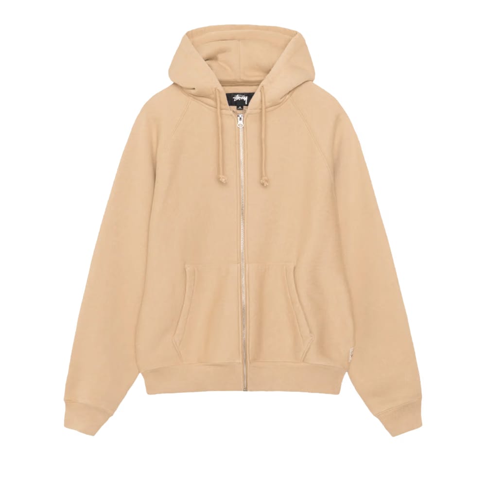 Stussy Relaxed Zip Hoodie Khaki