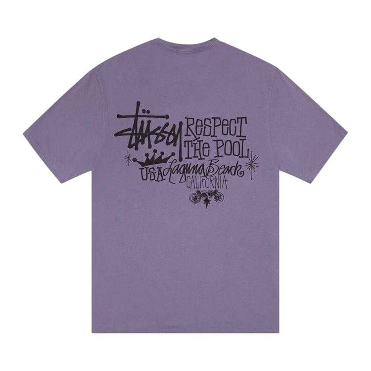 Stussy Respect The Pool T-Shirt Pigment Dyed Grape