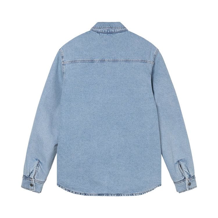 Stussy Sherpa Lined Denim Shirt Light Denim