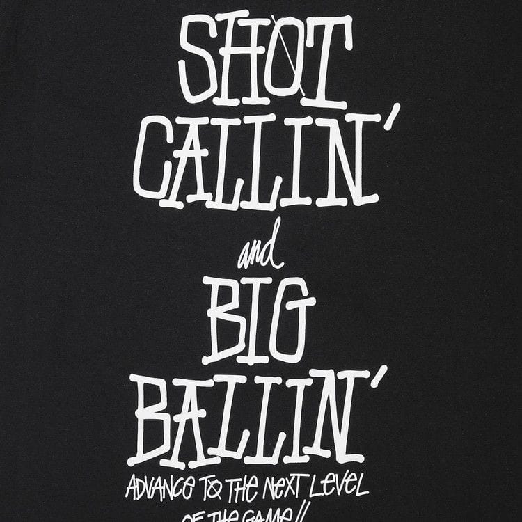 Stussy Shot Callin' And Big Ballin' T-Shirt Black
