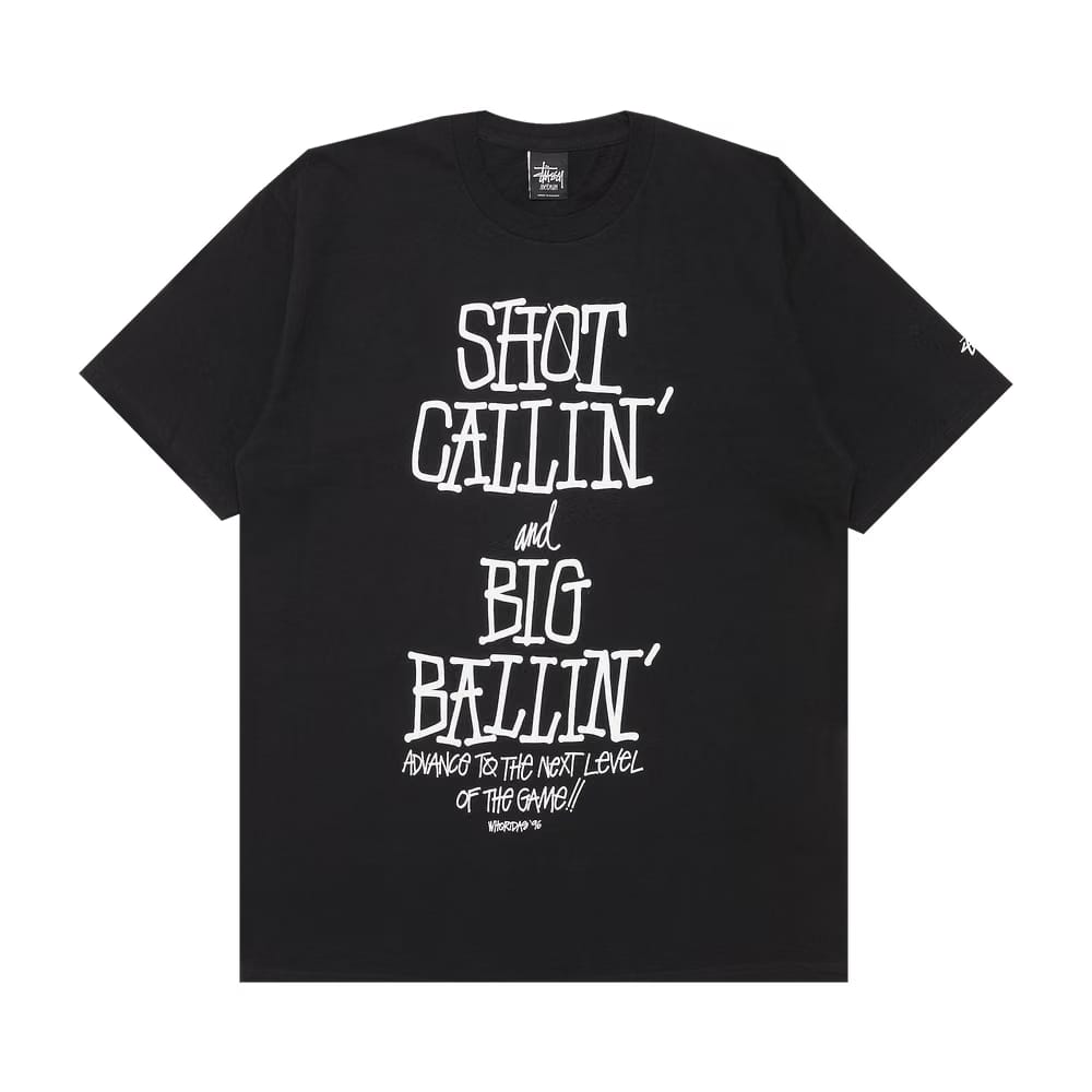 Stussy Shot Callin' And Big Ballin' T-Shirt Black