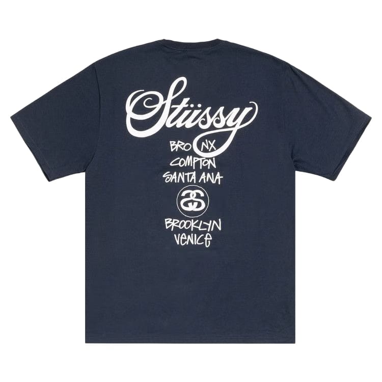 Stussy World Tour T-Shirt Navy
