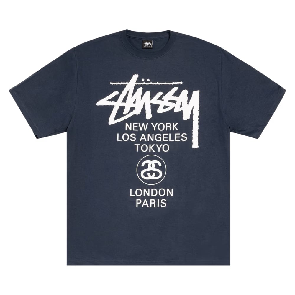 Stussy World Tour T-Shirt Navy