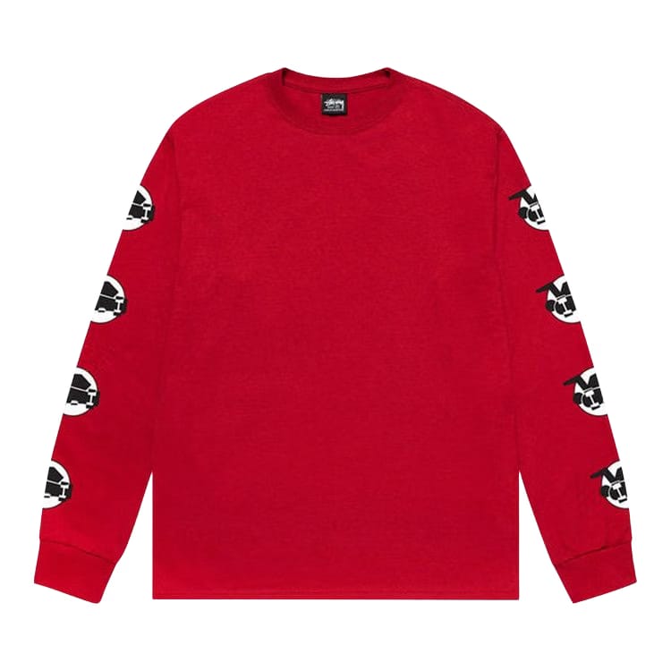 Stussy Skateman Long-Sleeve T-Shirt Dark Red
