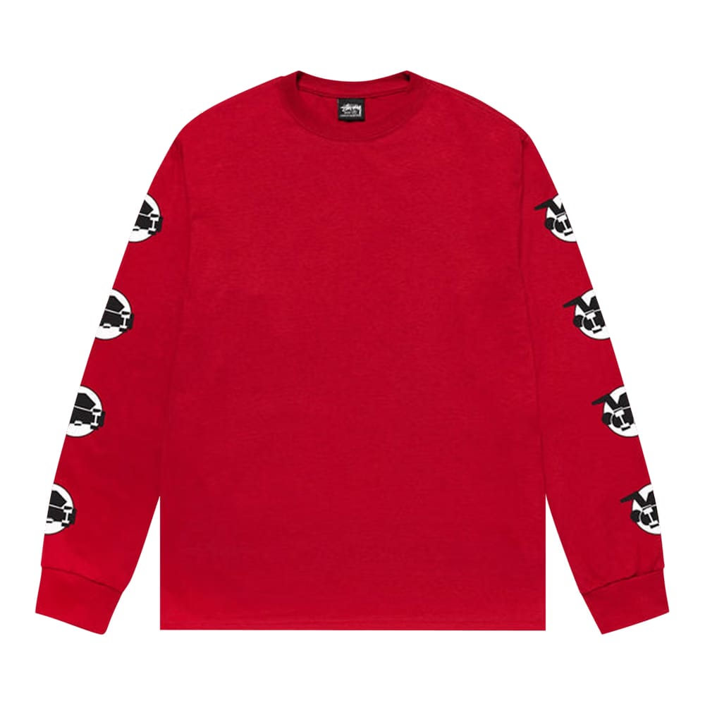 Stussy Skateman Long-Sleeve T-Shirt Dark Red