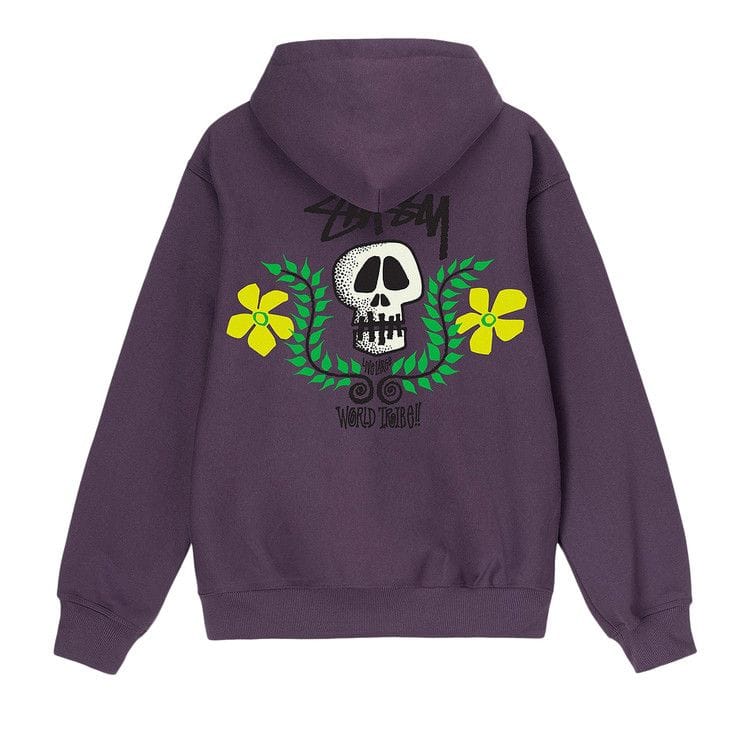 Stussy Skull Crest Hoodie Grape