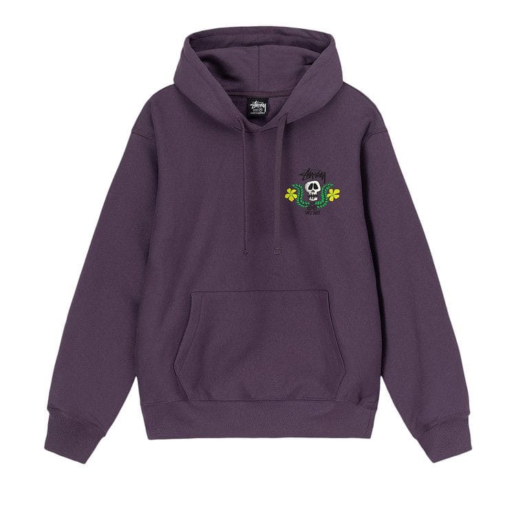 Stussy Skull Crest Hoodie Grape