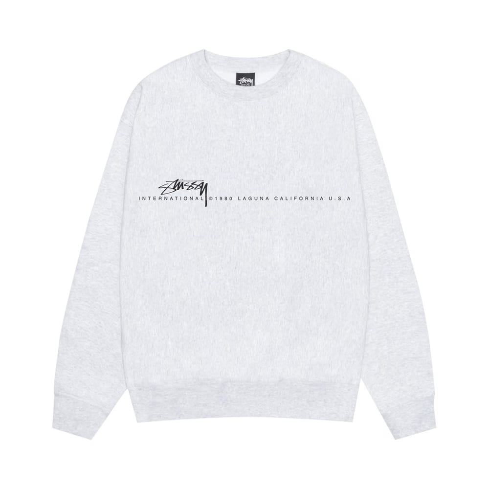 Stussy Smooth 80 Crew Ash Heather