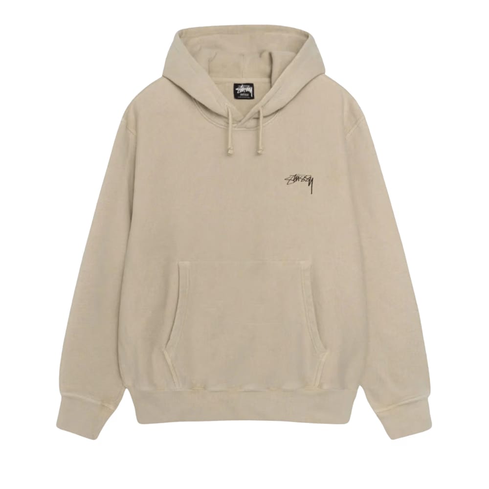 Stussy Smooth Stock Pigment Dyed Hoodie Khaki