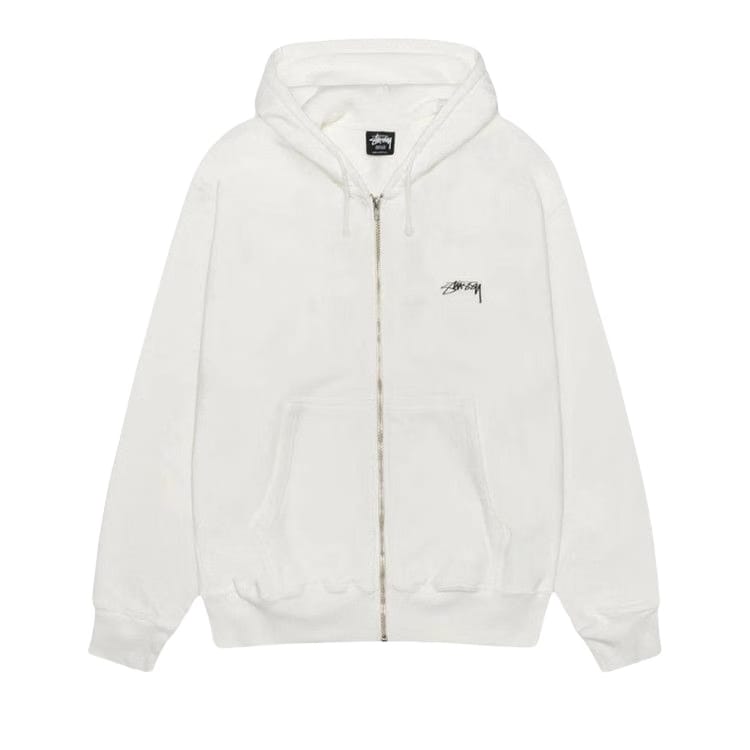 Stussy Smooth Stock Pigment Dyed Zip Hoodie Natural