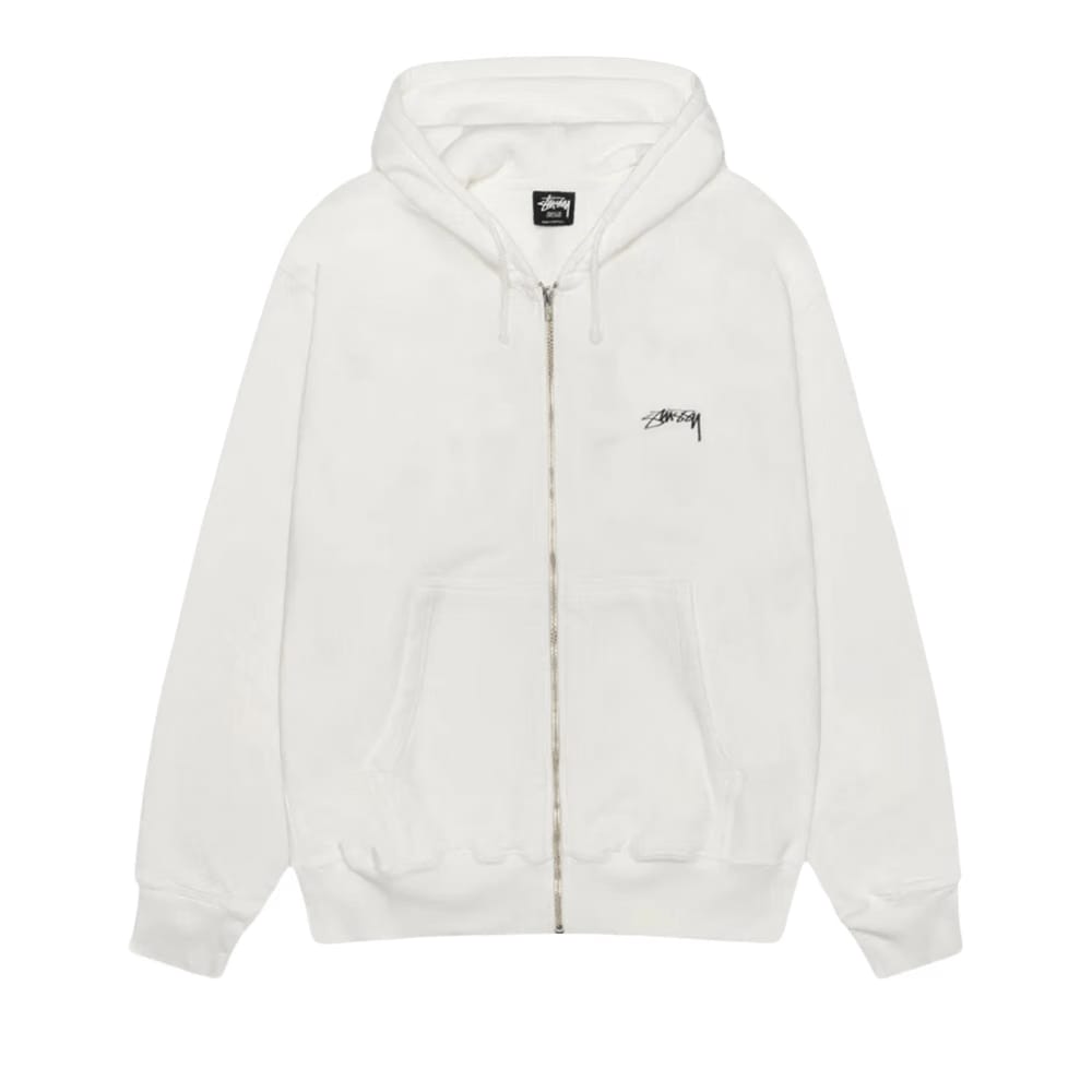 Stussy Smooth Stock Pigment Dyed Zip Hoodie Natural