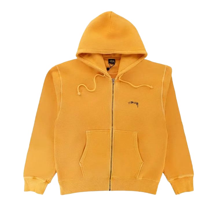 Stussy Smooth Stock Pigment Dyed Zip Hoodie Orange